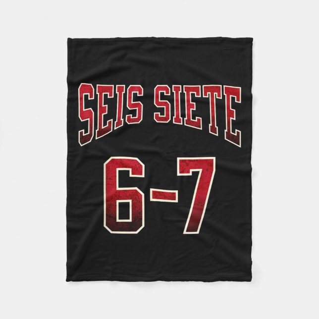 Seis Siete 67 Spanish Srts Jersey Funny Six Seven  Fleecedecke (Vorderseite)