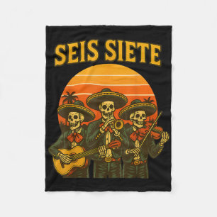 Seis Siete Lustig 67 Meme Mexikanisch Los Muertos  Fleecedecke