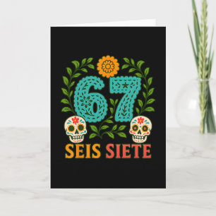 Seis Siete Mexicanische Los Muertos Calaveras Zuck Karte