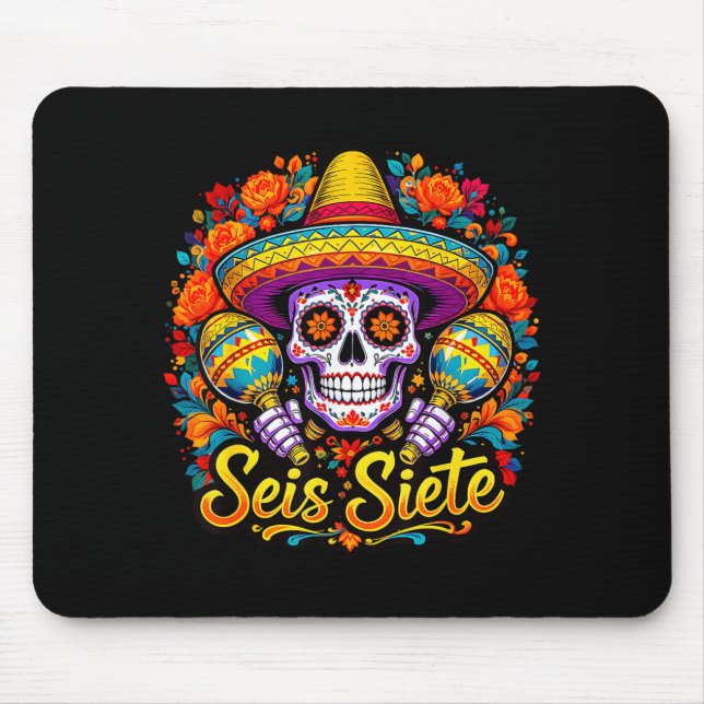 Seis Siete Spanish Humor Clroom Teaching Laugh Esp Mousepad (Vorne)