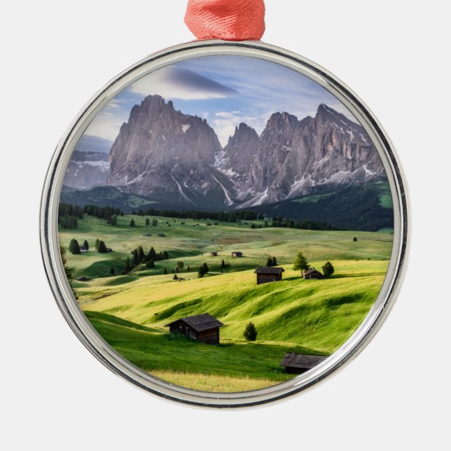 Seiser Alm | Dolomit-Alpen, Italien Ornament Aus Metall (Vorne)