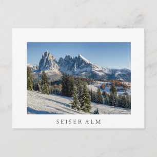 Seiser Alm Winterlandschaft Weiße Postkarte