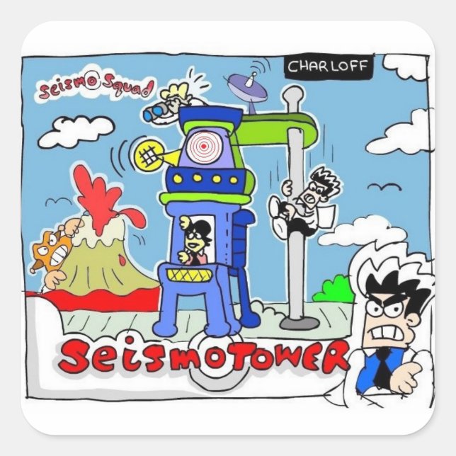 SeismoSquad SeismoTower Sticker (Vorderseite)