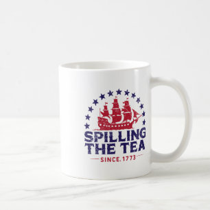 Seit 1773 am 4. Juli das Tee verbreiten vier Kaffeetasse