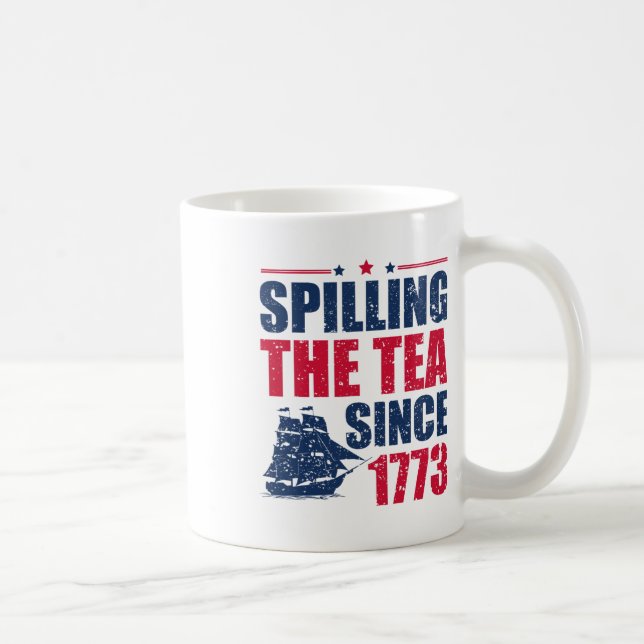 Seit 1773 am 4. Juli das Tee verbreiten vier Kaffeetasse (Rechts)