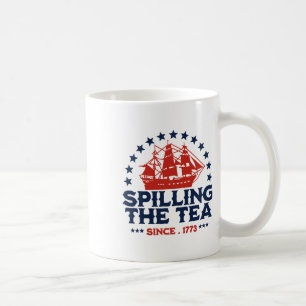 Seit 1773 am 4. Juli das Tee verbreiten vier Kaffeetasse