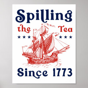 Seit 1773 am 4. Juli das Tee verbreiten vier Poster