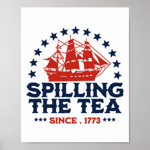 Seit 1773 am 4. Juli das Tee verbreiten vier Poster