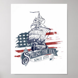 Seit 1773 am 4. Juli das Tee verbreiten vier Poster