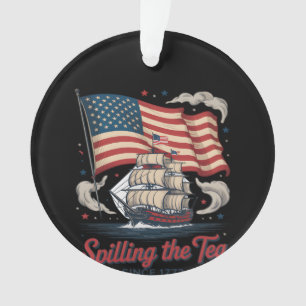 Seit 1773, am 4. Juli, die Teeausbreitung Ornament