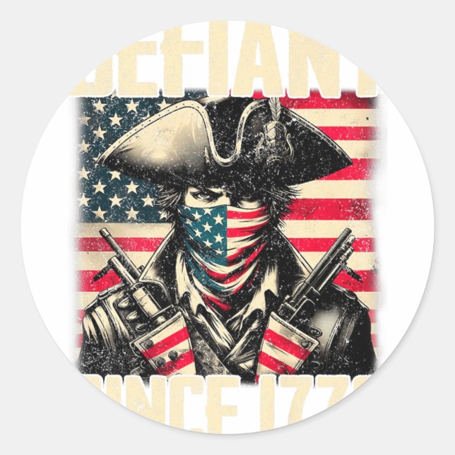 Seit 1776 trotzige Familie Runder Aufkleber (Vorderseite)