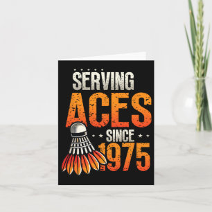 Seit 1975 bedient Badminton Lover 50. Geburtstag Karte