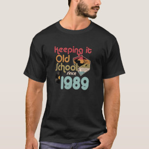 Seit 1989 auf altmodisch gemacht Kiste mit Schallp T-Shirt