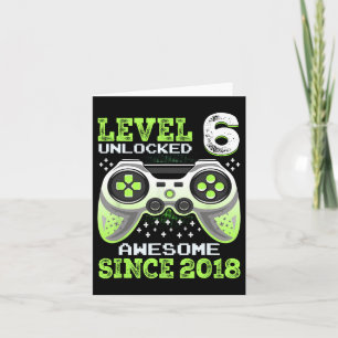 Seit 2018 Lustiges Videospiel 6. Geburtstag Karte