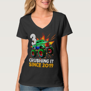 Seit 2019 Kinder 3. Geburtstag 3 Jahre altes Monst T-Shirt