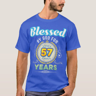 Seit 57 Jahren von Gott gesegnet 57. Geburtstag se T-Shirt
