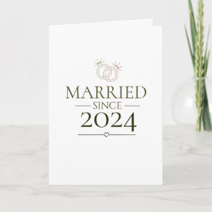 Seit der Heirat Verheiratet Minimal Couple Karte