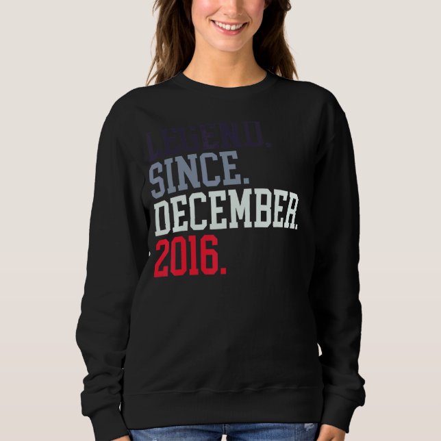 Seit Dezember 2016 für Männer Frauen Sweatshirt (Vorderseite)