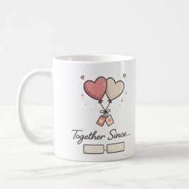 Seit gemeinsam - Personalisierter Jahrestag für Pa Kaffeetasse