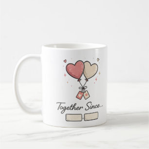 Seit gemeinsam - Personalisierter Jahrestag für Pa Kaffeetasse