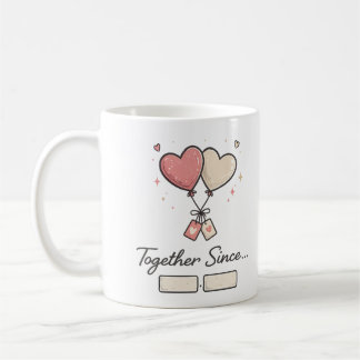 Seit gemeinsam - Personalisierter Jahrestag für Pa Kaffeetasse