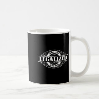 Seit Green Card Geschenk Illustration legalisiert Kaffeetasse