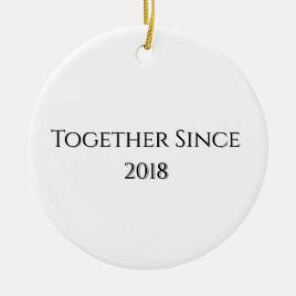 Seit Jahr Zusammen Modernes Personalisiertes Paar Keramik Ornament