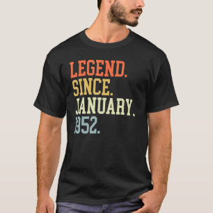 Seit Januar 1952 für Männer Frauen 19. Januar T-Shirt