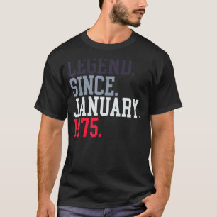 Seit Januar 1975 für Männer Frauen 19. Januar T-Shirt