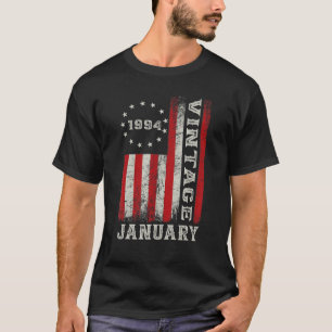 Seit Januar 1994 29. Geburtstag Amerikanische Flag T-Shirt