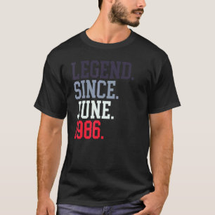 Seit Juni 1986 für Männer Frauen Juni 1986 T-Shirt