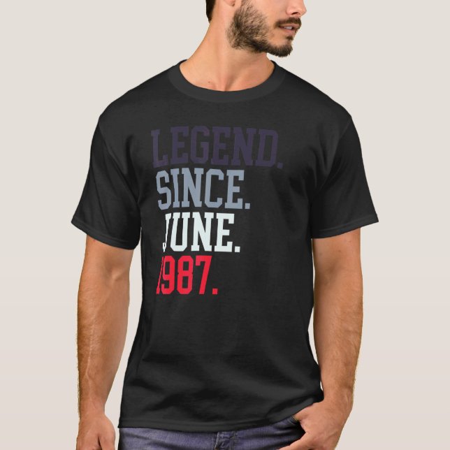 Seit Juni 1987 für Männer Frauen Juni 1987 T-Shirt (Vorderseite)