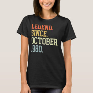 Seit Oktober 1980 für Männer Frauen 19. Oktober T-Shirt