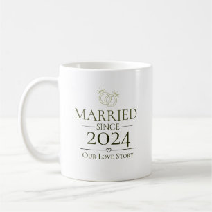 Seit unserem personalisierten Jahr verheiratet Uns Kaffeetasse
