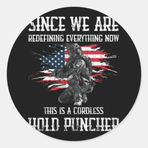 Seit wir alles neu definieren runder aufkleber