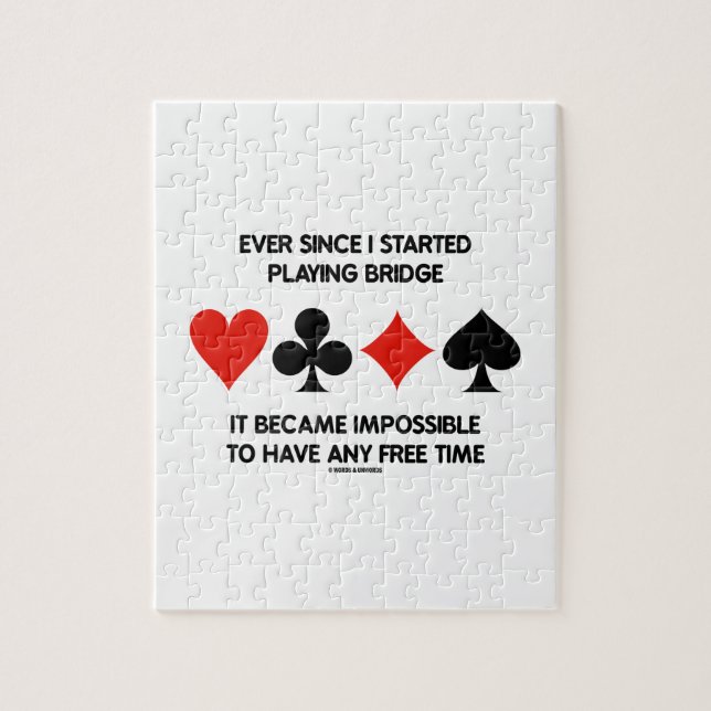 Seitdem ich anfing, Brücken-Spaß-Sprichwort zu Puzzle (Vertikal)