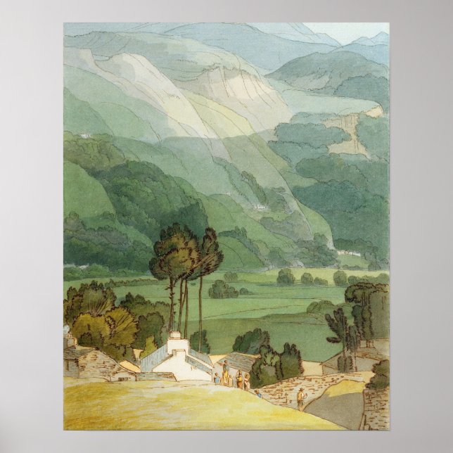 Seite, 1786 (w/c mit Stift und Tinte über Graphit) Poster (Vorne)