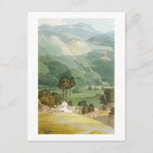 Seite, 1786 (w/c mit Stift und Tinte über Graphit) Postkarte