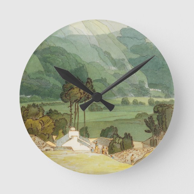 Seite, 1786 (w/c mit Stift und Tinte über Graphit) Runde Wanduhr (Vorderseite)