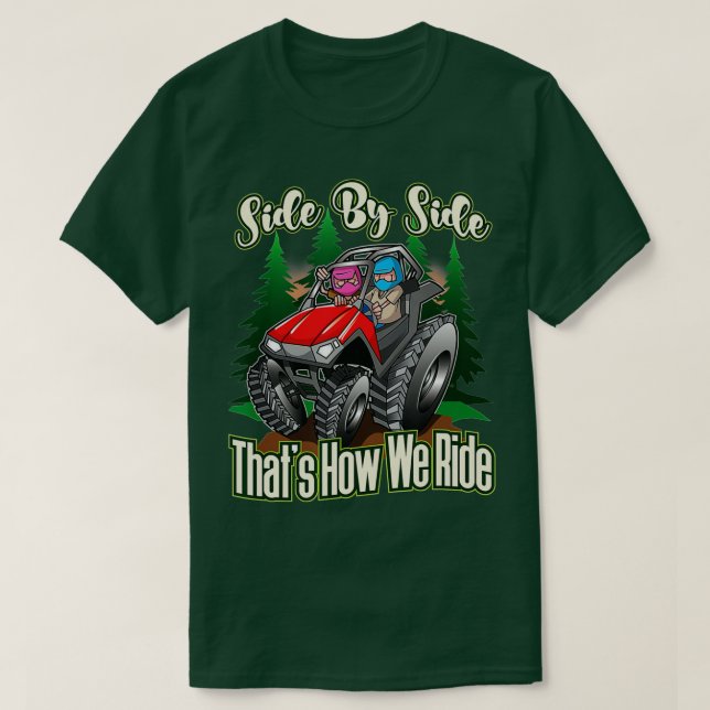 Seite an Seite ATV Vier-Rad-Off-Road-Fahrt T-Shirt (Design vorne)