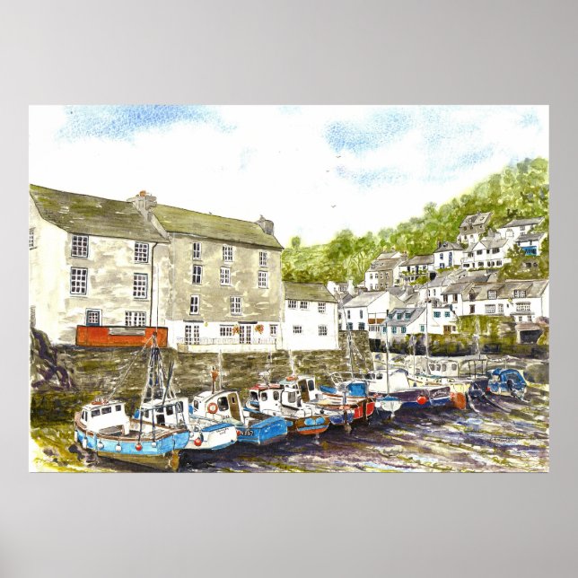 'Seite an Seite (Polperro)' Poster (Vorne)