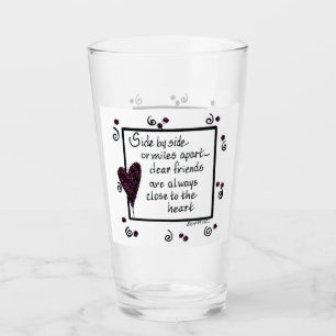 Seite an Seite, Wir sind Freunde Gedicht, zeichnen Glas