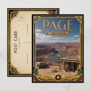 Seite Arizona Vintage Art Deco Goldenes Zeitalter Postkarte