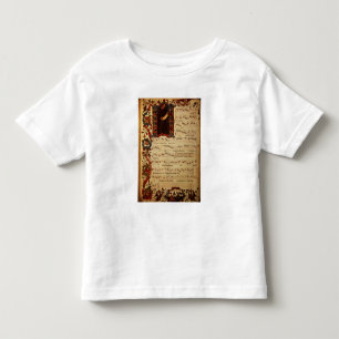 Seite der musikalischen Anmerkung mit historiated Kleinkind T-shirt