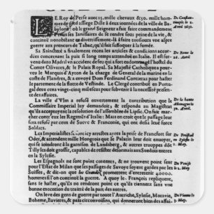 Seite des Textes 'vom La Gazette Quadratischer Aufkleber