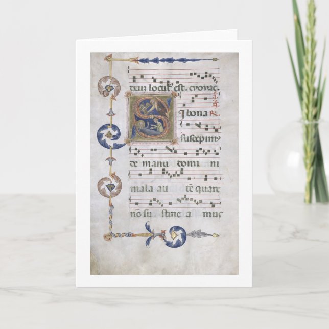 Seite Frau-564 f.13v mit historiated Anfangs"S" (Vorderseite)