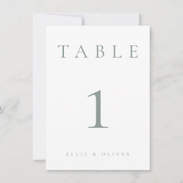 Seite Grün 1 Hochzeit/Event-Tischnummer