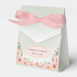 Seite Grün und Pfirsichfarben Geschenkschachtel