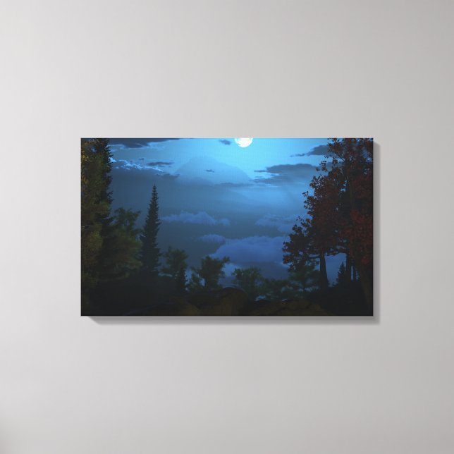 Seite (Nacht) Leinwanddruck (Vorderseite)