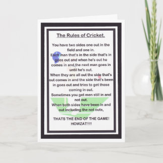 SEITE SPLITTINGLACHTER für Cricket-Liebhaber Karte